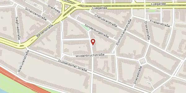 Karte der Umgebung von Steffenstr. 26, 40545 Düsseldorf