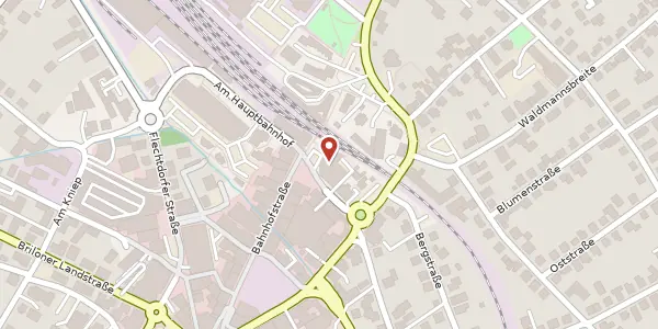 Karte der Umgebung von Am Hauptbahnhof 6, 34497 Korbach