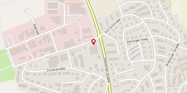 Karte der Umgebung von Grünewaldstraße 1, 72336 Balingen