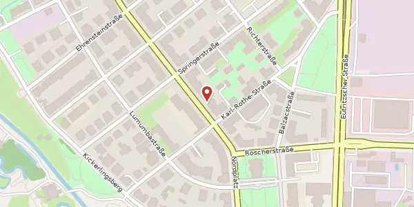 Karte der Umgebung von Gohliser Straße 6, 04105 Leipzig