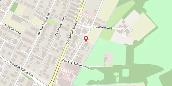Karte der Umgebung von Heidturmweg 14, 33100 Paderborn
