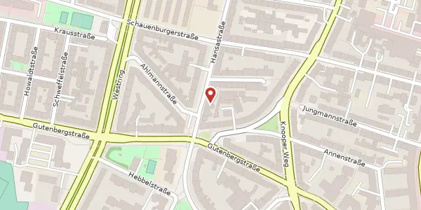Karte der Umgebung von Hansastraße 8, 24118 Kiel