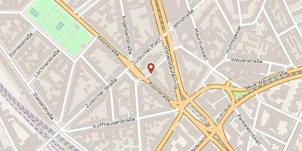 Karte der Umgebung von Zülpicher Platz 7, 50674 Köln