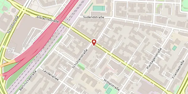 Karte der Umgebung von Albrechtstraße 12, 12167 Berlin