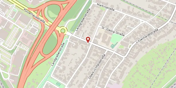 Karte der Umgebung von Grünwinkler Straße 13, 76135 Karlsruhe