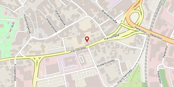 Karte der Umgebung von Hainstraße 14, 36251 Bad Hersfeld