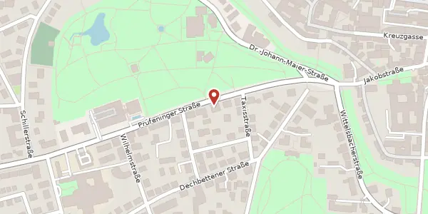 Karte der Umgebung von Prüfeninger Str. 6, 93049 Regensburg