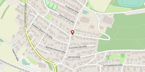 Karte der Umgebung von Alte Holzhäuser Straße 16, 73066 Uhingen