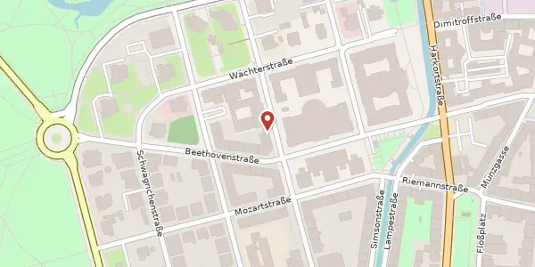 Karte der Umgebung von Grassistraße 10, 04107 Leipzig
