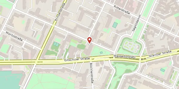 Karte der Umgebung von Wassertorstraße 65, 10969 Berlin