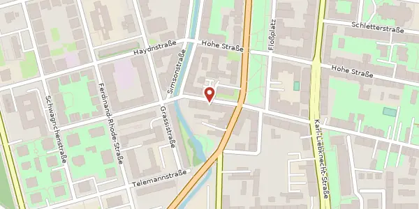 Karte der Umgebung von Paul-Gruner-Straße 61, 04107 Leipzig