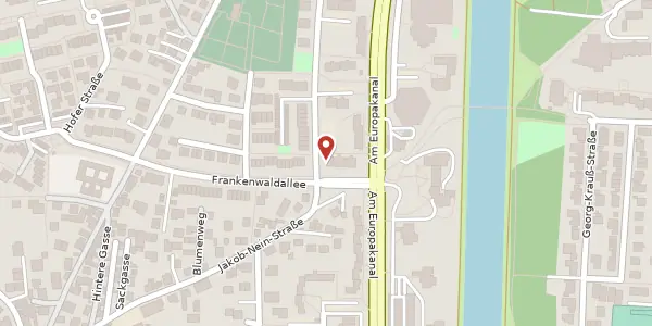 Karte der Umgebung von Kulmbacherstraße 2, 91056 Erlangen
