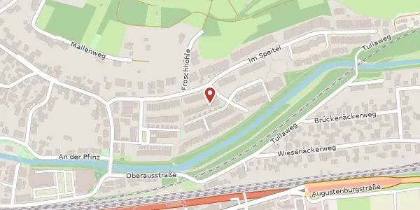Karte der Umgebung von Berghausener Straße 8, 76229 Karlsruhe